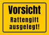 Gelber Rattengift Warnaufkleber