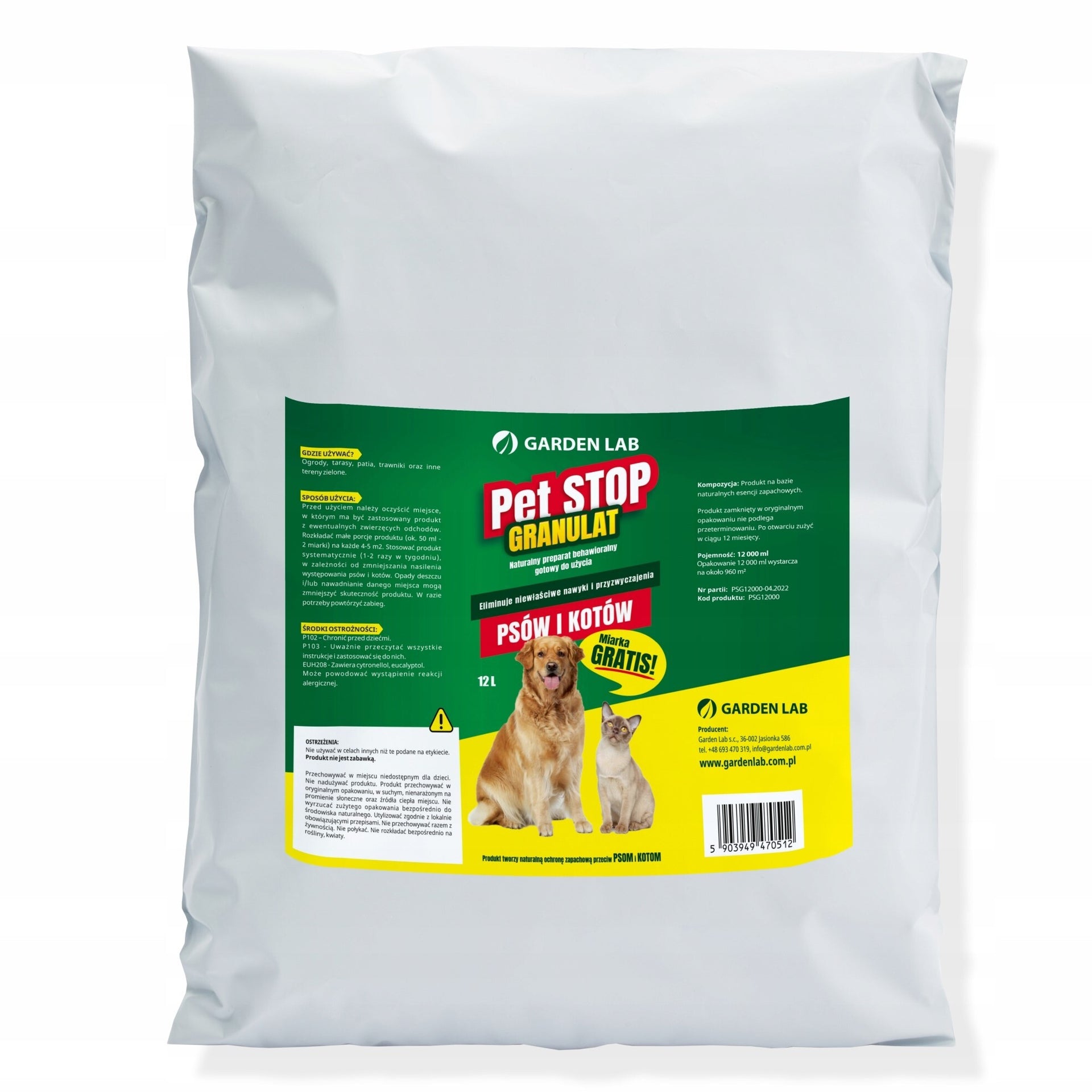 compo hunde- und katzen-stop PET STOP GRANULAT Ein natürliches Mittel zum Schutz gegen Hunde und Ka –  HexGuard.eu