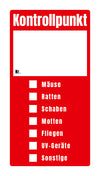 Kontrollpunkt Informationsaufkleber